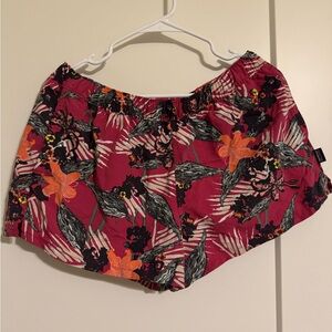 Patagonia Pink Floral Athletic Shorts